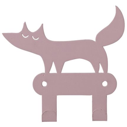 Wieszak ścienny metalowy FOXY - różowy