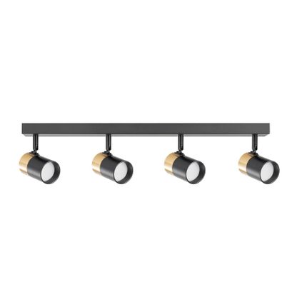 Lampa sufitowa FORI 4 reflektory OB-2204BD-4-BK - czarny/złoty