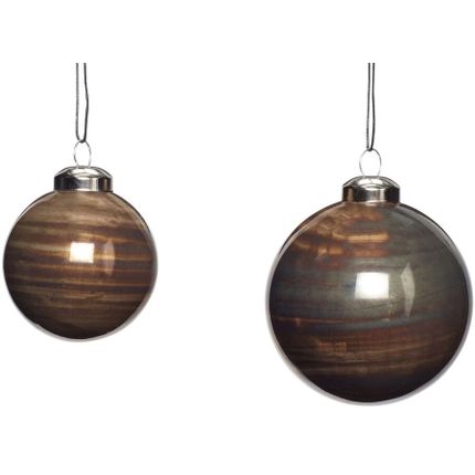 Bombki choinkowe PLANET (2 szt.) - brązowy