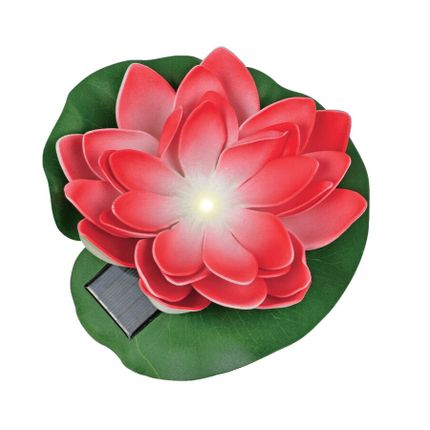 Lampka solarna KWIAT LOTOSU SW-5033-R - czerwony