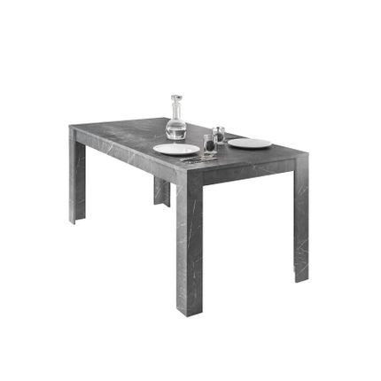 Stół rozkładany CARRARA 137/185x90 - marmur antracyt mat