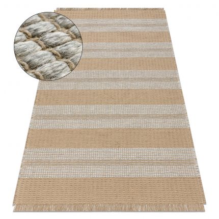 Dywan jutowy JUTE 3734 - beż / szary pasy