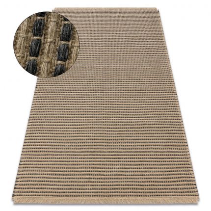 Dywan JUTE 3652 linie - czarny / beż