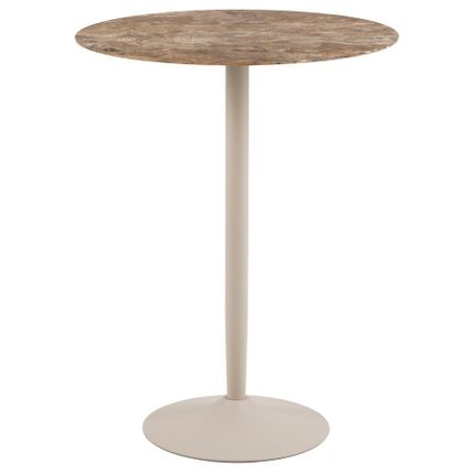 Stół barowy okrągły MALTA 80 cm - brązowy/szary