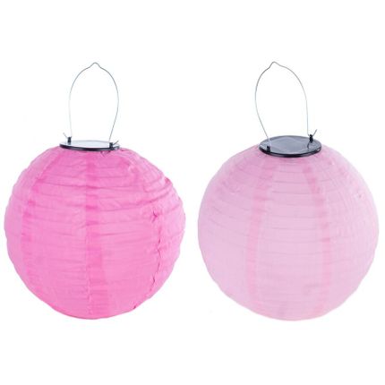 Lampion LED różowy 25 cm