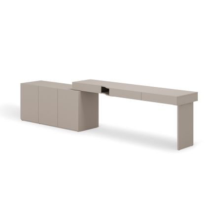 Zestaw biurko + komoda WOOW SET-04P - clay grey