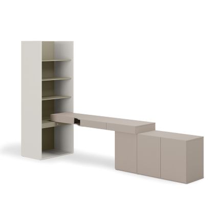 Zestaw mebli młodzieżowych WOOW SET-08P - clay grey