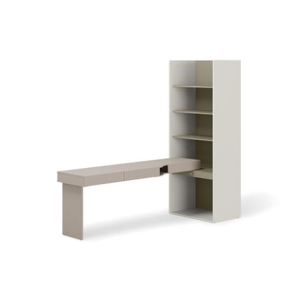 Zestaw biurko + regał WOOW SET-10L - clay grey