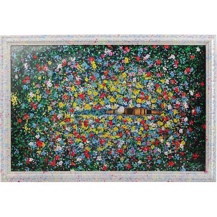 Obraz w ramie FLOATING FLOWER MARKET 150x100