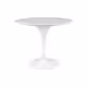 Stół okrągły TULIP Marble Carrara 90 - biały