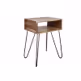Stolik SCORPION 40 cm akacja - lite drewno, metal