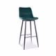 Hoker tapicerowany welurowy CHIC H-1 Velvet - czarny/zielony Bluvel 78