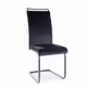 Krzesło na płozie welurowe H441 Velvet - czarny/czarny