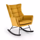 Fotel bujany BAZALTO - musztardowy Bluvel 68/czarny