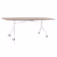 Stół składany na kółkach CARL TABLE 200x100 - beżowy/biały