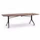 Stół składany na kółkach CARL TABLE 240x100 - orzech/czarny