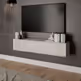 Szafka RTV wisząca 1-drzwiowa LUVIO 150 cm - kaszmir mat