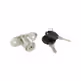 Zamek wciskany Siso X-1003 do drzwi przesuwnych - niklowany / fi 19 mm