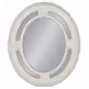 Lustro owalne PU027 62x72 - przecierany biały