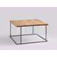 Stół kawowy WALT SOLID WOOD 100x100 - naturalny/czarny