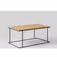 Stolik WALT SOLID WOOD 100x60 - naturalny/czarny