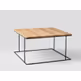 Stolik WALT SOLID WOOD 80 - naturalny/czarny