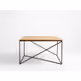 Stolik MEMO SOLID WOOD 100x100 - naturalny/czarny