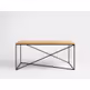 Stolik MEMO SOLID WOOD 100x60 - naturalny/czarny