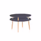 Stolik kawowy UFO 70x35/45 cm - grafitowy