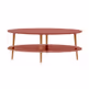 Stolik kawowy OVO LOW 110x70 cm - ciemny koralowy