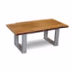 Stolik kawowy industrialny 110x60 - akacja naturalna/szary