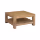 Stolik kawowy drewniany z półką VERONA 90x90 - palisander teak