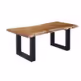 Stolik kawowy industrialny 110x60 - akacja naturalna/czarny