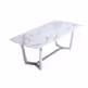 Stół WHITE CARRERA 180x90 - biały/srebrny