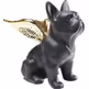 Figurka dekoracyjna SITTING ANGEL DOG - złoty/czarny