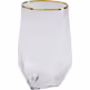 Szklanka do drinków DIAMOND GOLD RIM - transparentny/złoty