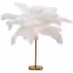 Lampa stołowa FEATHER PALM - biały/złoty