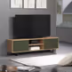 Szafka RTV 2-drzwiowa SENTRA - dąb artisan/ciemnozielony