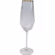 Kieliszek do szampana DIAMOND GOLD RIM - transparentny