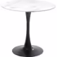 Stół okrągły SCHICKERIA 80 cm - biały/czarny