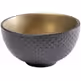 Miseczka na przekąski z porcelany DIVA 250 ml - czarny/złoty