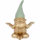 Figurka dekoracyjna GNOME MEDITATION 19 - zielony/złoty