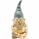 Figurka dekoracyjna GNOME SITTING - złoty/zielony