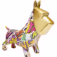 Figurka dekoracyjna GRAFFITI PIXEL DOG 35 cm - wielokolorowy