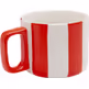 Kubek COCINA STRIPES  - biały/czerwony