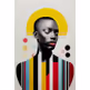 Obraz szklany MUSE RETRO LADY Yellow 80x120