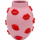 Wazon CHEEKY LIPS BELLY 32 cm - różowy