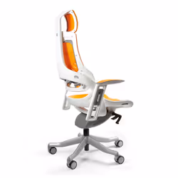 Fotel obrotowy WAU elastomer - mango/biały