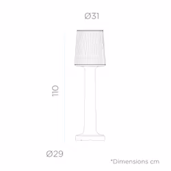 Lampa ogrodowa CARMEN 110 B biała - LED, wbudowana bateria
