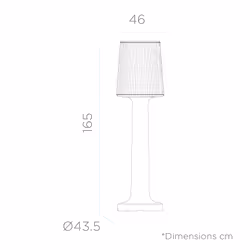Lampa ogrodowa CARMEN 165 B biała - LED, wbudowana bateria